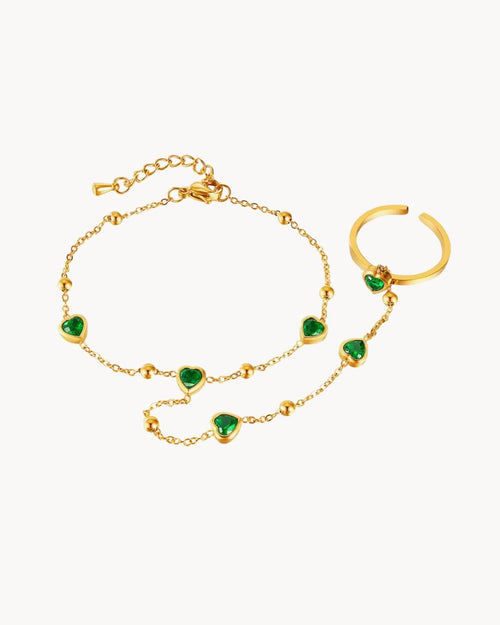 Cuore di Smeraldo Hand Chain
