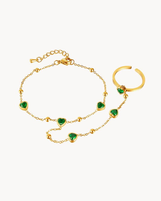 Cuore di Smeraldo Hand Chain